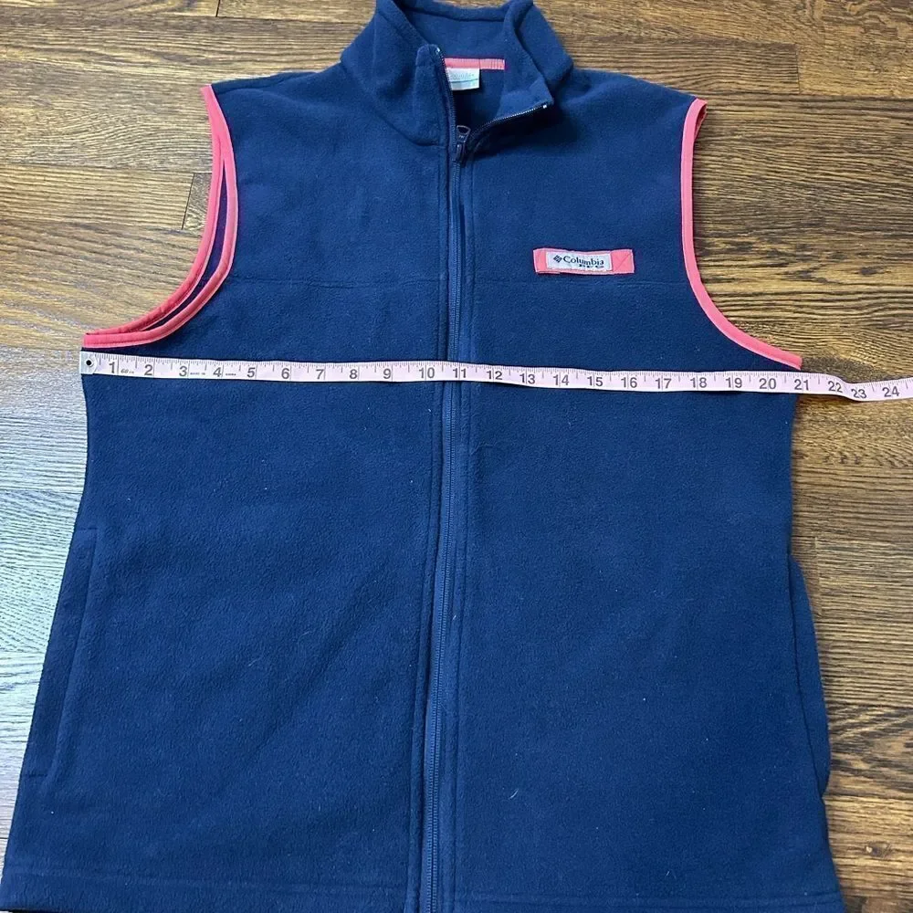 Men’s Columbia PFG Navy Fleece Vest - Size Small
